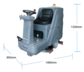 D8PRO Ultra Ride On Floor Scrubber Dryer pour le travail dans les grandes zones industrielles. 1