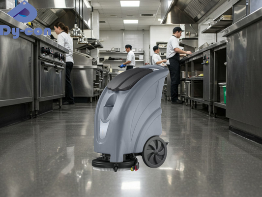 Petits laveurs de plancher pour nettoyer rapidement les planchers gras dans les cuisines commerciales