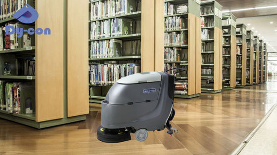 Autolaveuse silencieuse pour bibliothèque avec système d'entraînement assisté par brosse, brosse de 18 po/20 po, arrêt automatique, nettoyage en douceur